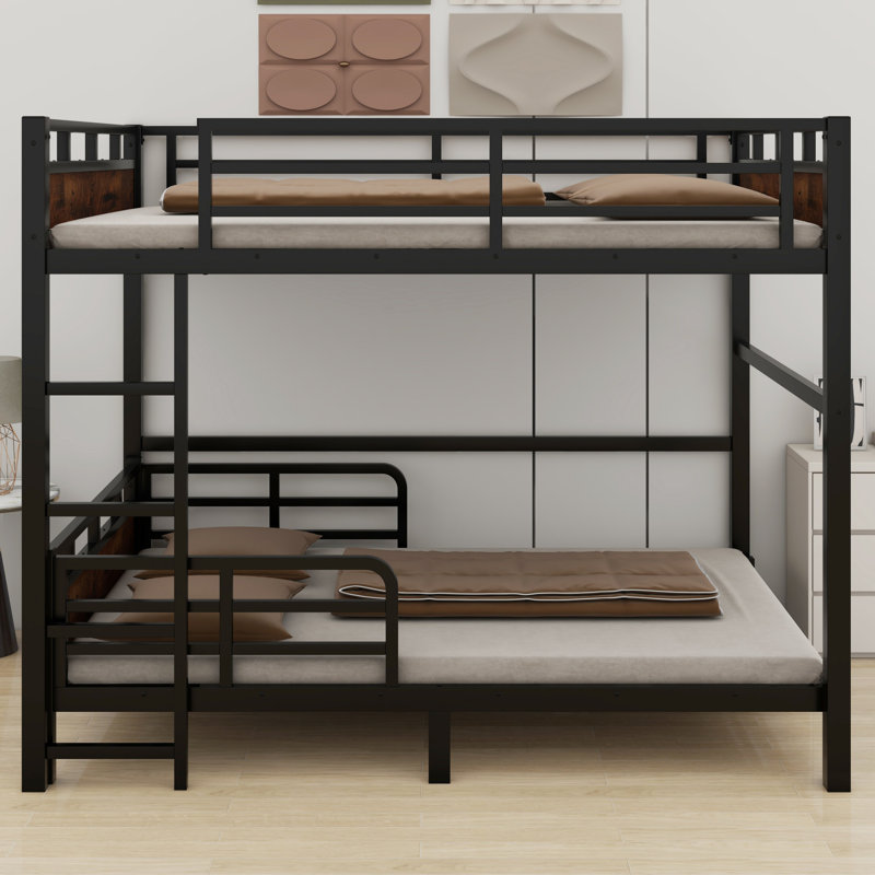 Separable Bunk Beds,With Raised Security Fence, Vintage Wood