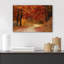 «Autumn Fall Vibrant Orange Forest Trees Nature Landscape», grande impression sur toile encadrée-99141927-99141928