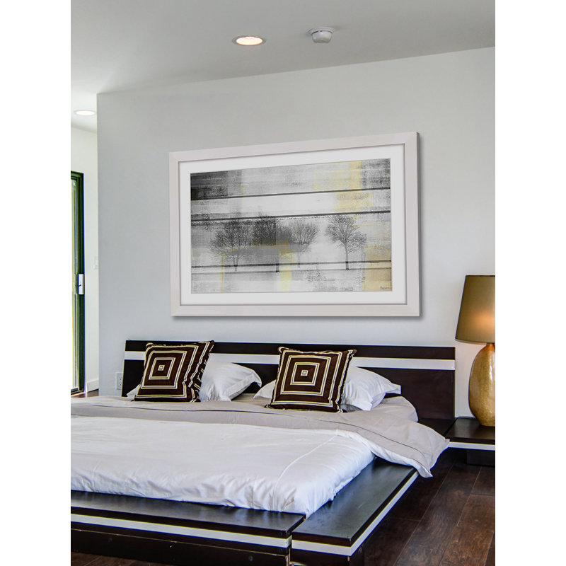 Peaceful Grays par Winston Porter - reproduction d'art sur papier encadrée, H 8 po x l 12 po x P 1,5 po