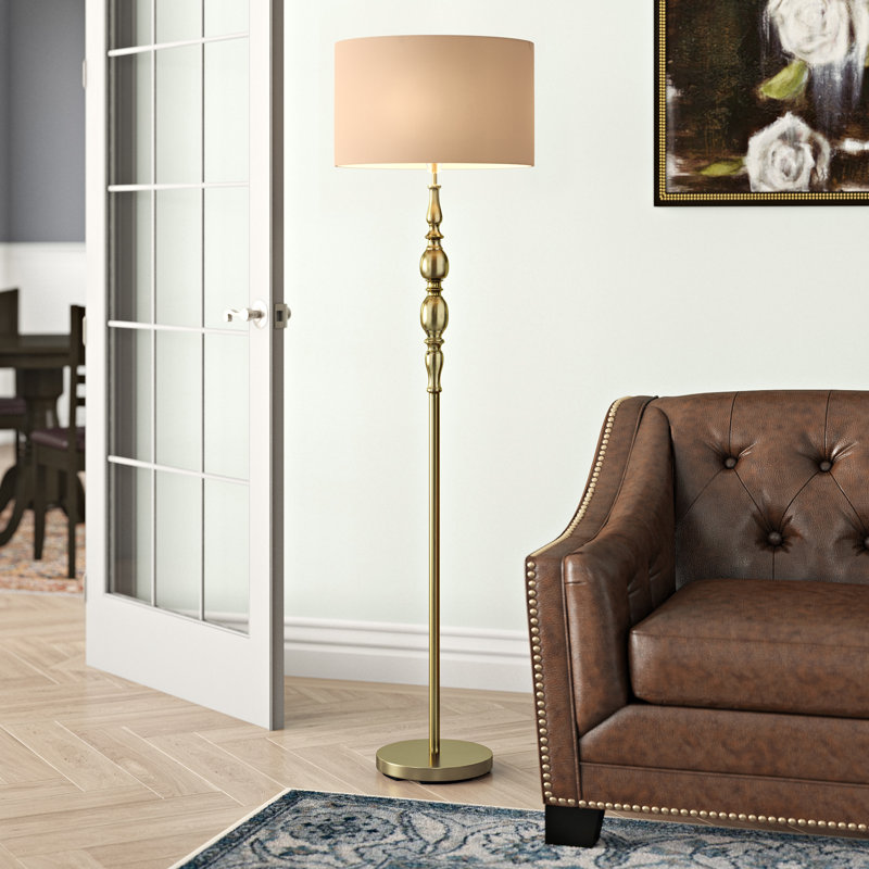 Ambleside 156cm Traditional Floor Lamp, Antique Brass