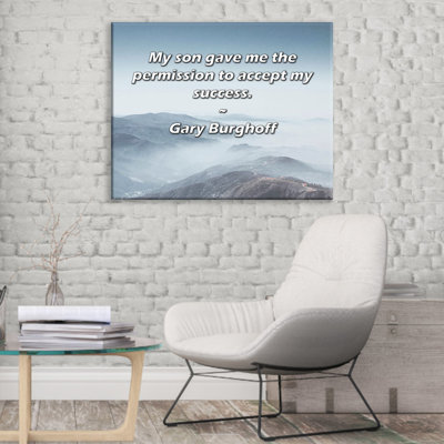 Astoria Grand Gallery Wrapped Canvas By Gary Burghoff: "My son gave me the permission to accept my su