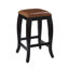 Tabouret de bar et de comptoir en bois avec siège rembourré Stellan-46728561-46728656