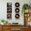 Fixation murale, paquet de 6 - présentoir d'albums pour Lp, CD, rangement d'art pour livres - décoration intérieure rétro (couleur bois)