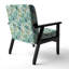 Fauteuil d'appoint rembourré motif océanique à motif botanique V Oceanic Foliage