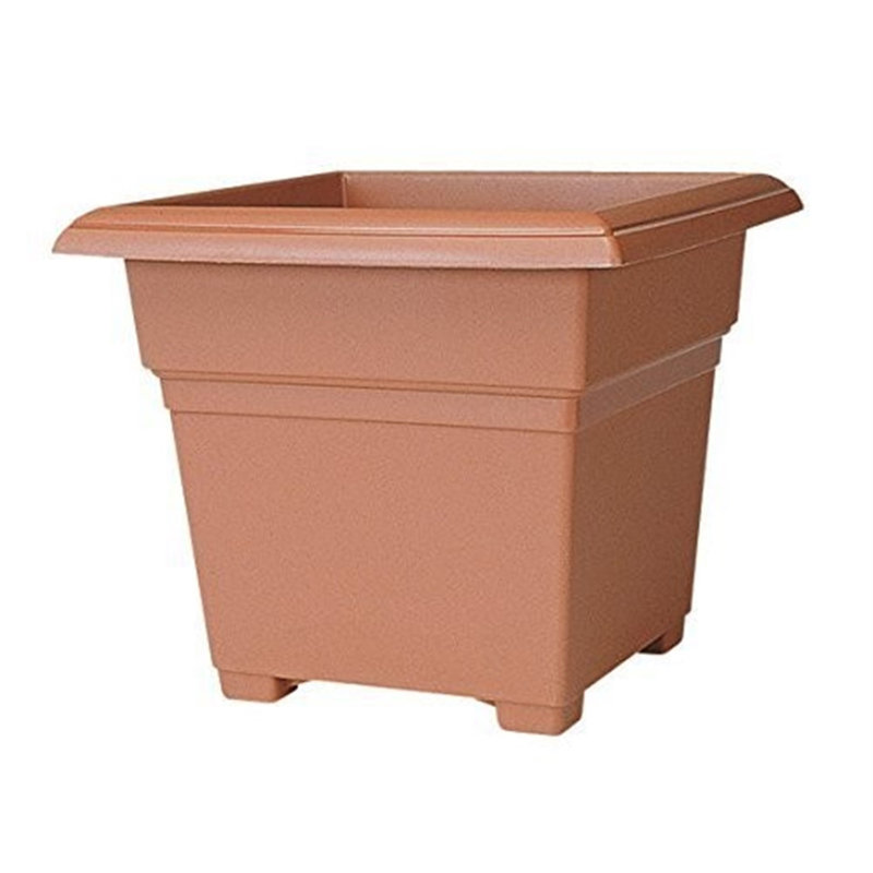Novelty Plastic Countryside Indoor/Outdoor Square Tub Planter, Terra Cotta, 14in