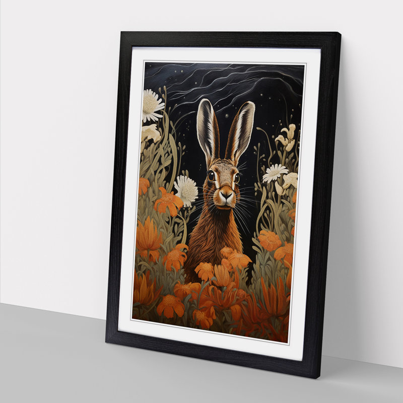 Hare Tachisme Art - Framed Print