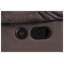 Causeuse manuelle 1pc avec accoudoirs rembourrés et capitonnés à l'horizontale, port USB, finition chocolat, mobilier de salon principal