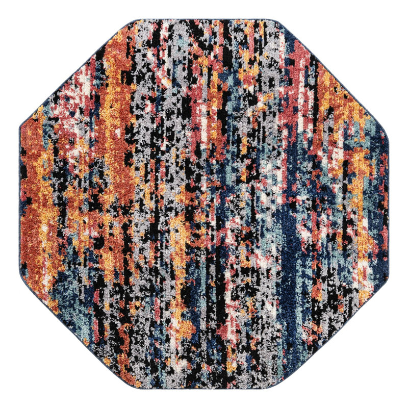 Alia Performance Multi colored Rug, Octagon 5'3" x 5'3"