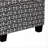 Storage Ottoman, 18'' Tall Geometric Walnut Brown Star Print | Wood | Black