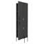 Meuble d'appoint Sealy Hight en mélamine et 4 tablettes, gris mat