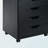 Holthaus Black Finish 5-Drawer Storage Mobile Cabinet With Wheels, 41.23'' H X 19.03'' W X 15.79'' D-23294692