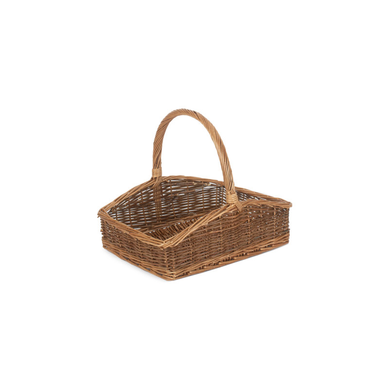 Wicker Garden Trug Basket, 33cm H x 40cm W x 30cm D