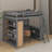Full Size Loft Bed With Shelves And Desk-1062870975