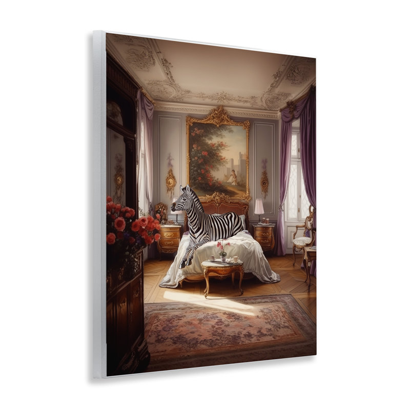 Zèbre dans une chambre royale, art mural par Ziwei Li