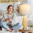 27" Rattan Table Lamps with Night Light & USB/Type-C Ports, LED Bulbs Included-1530751710