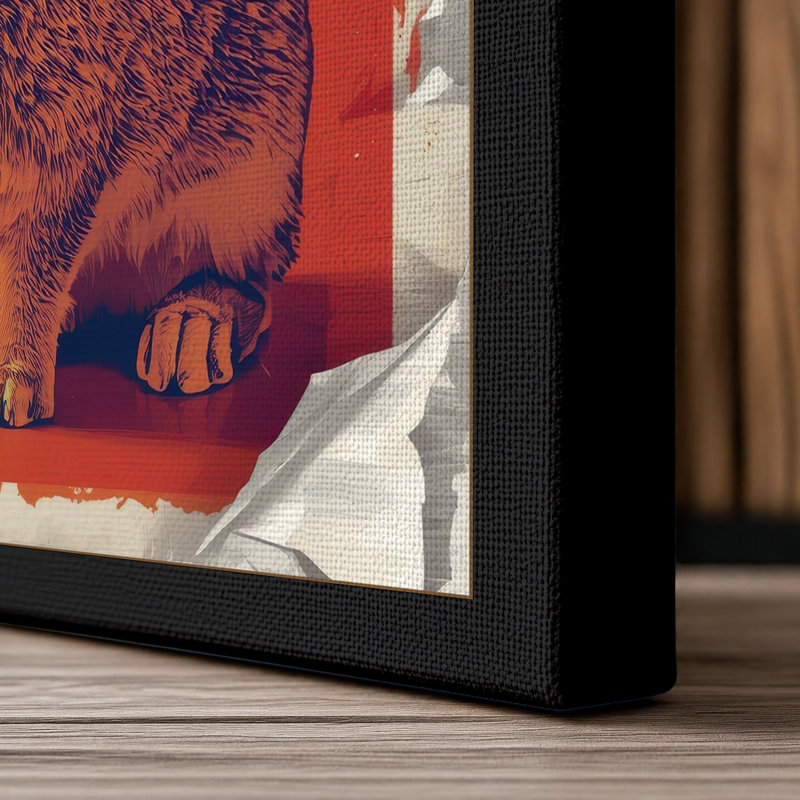 Bold Rabbit Modern - Wrapped Canvas, 24x16 - 61.0 x 40.6 cm, Black Border
