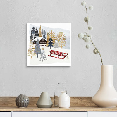 " Christmas Chalet II " by Victoria Borges Painting Print