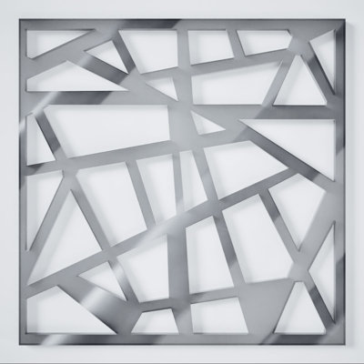 Très petits panneaux muraux décoratifs en acrylique Harrisburg, très petit, l 7 3/8 po x H 7 3/8 po x T 1/8 po, miroir argenté