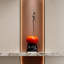 Ornement de cerisier moderne minimaliste en fibre de verre noir et rouge de 120 cm (47,24 po)