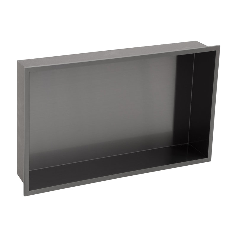 Niche de douche de salle de bain l 21 po x H 13 po, niche murale rectangulaire en acier inoxydable, noir bronze industriel