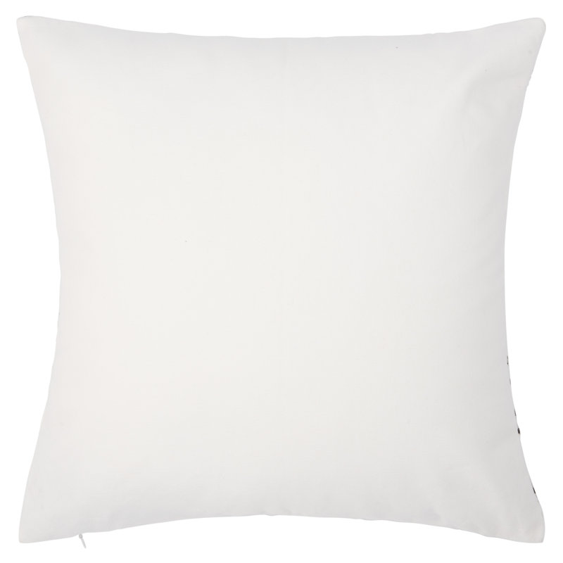 Pipin Beige and Black Abstract Square Throw Pillow
