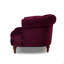 Fauteuil d'appoint capitonné, velours bourgogne-969915526