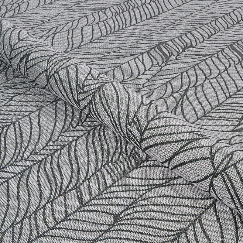 Agostinho Silver Black Floral Indoor Outdoor Area Rug, Rectangle 2'3" x 3'11"