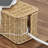 Natural Color, Handmade Rattan Cable Organizer Box , 13.2 X 5.2 X 5.2 Inches, Open Design For Under-Desk Cable Management.