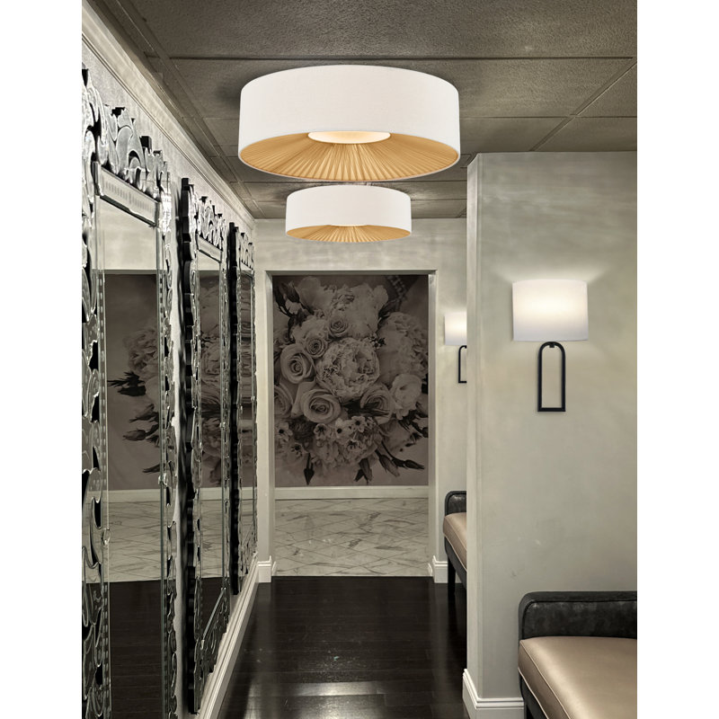 Textile - Oslo ADA 1-Light Wall Sconce - White Linen Fabric Shade, Matte Black