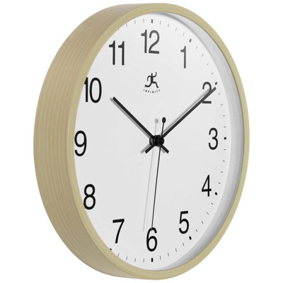 Office Round Plastic Wall Clock 10 Inches