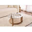 Table basse moderne avec plateau 100% verre trempé, 29,5 po x 15,7 po x 29,5 po | Structure durable en panneau de particules enduit 100% mélamine, épaisseur: 0,7 pouce | Conception élégante, parfaite pour le salon et les espaces contemporains, capaci-1319325163-1319325160