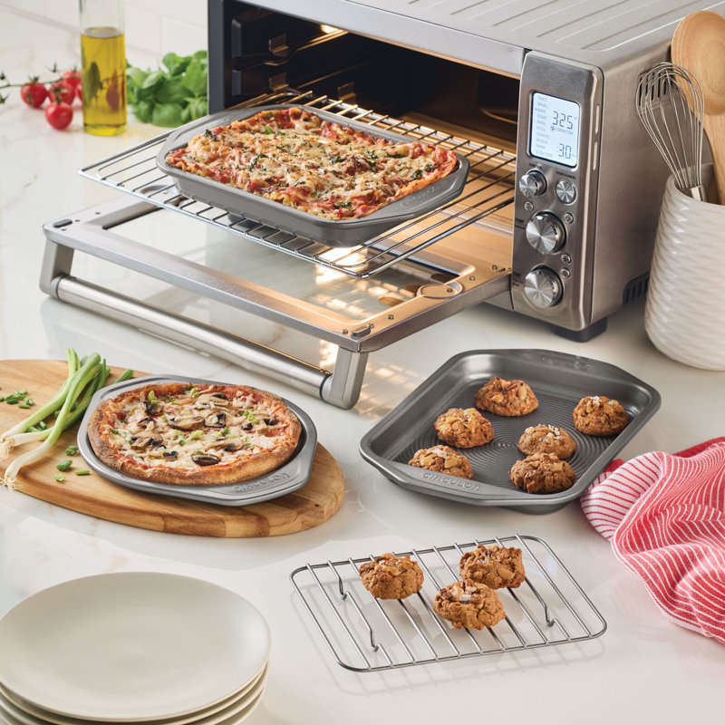 Circulon Total Bakeware Nonstick Toaster Oven and Personal Pizza Pan Baking Set, 4 Piece