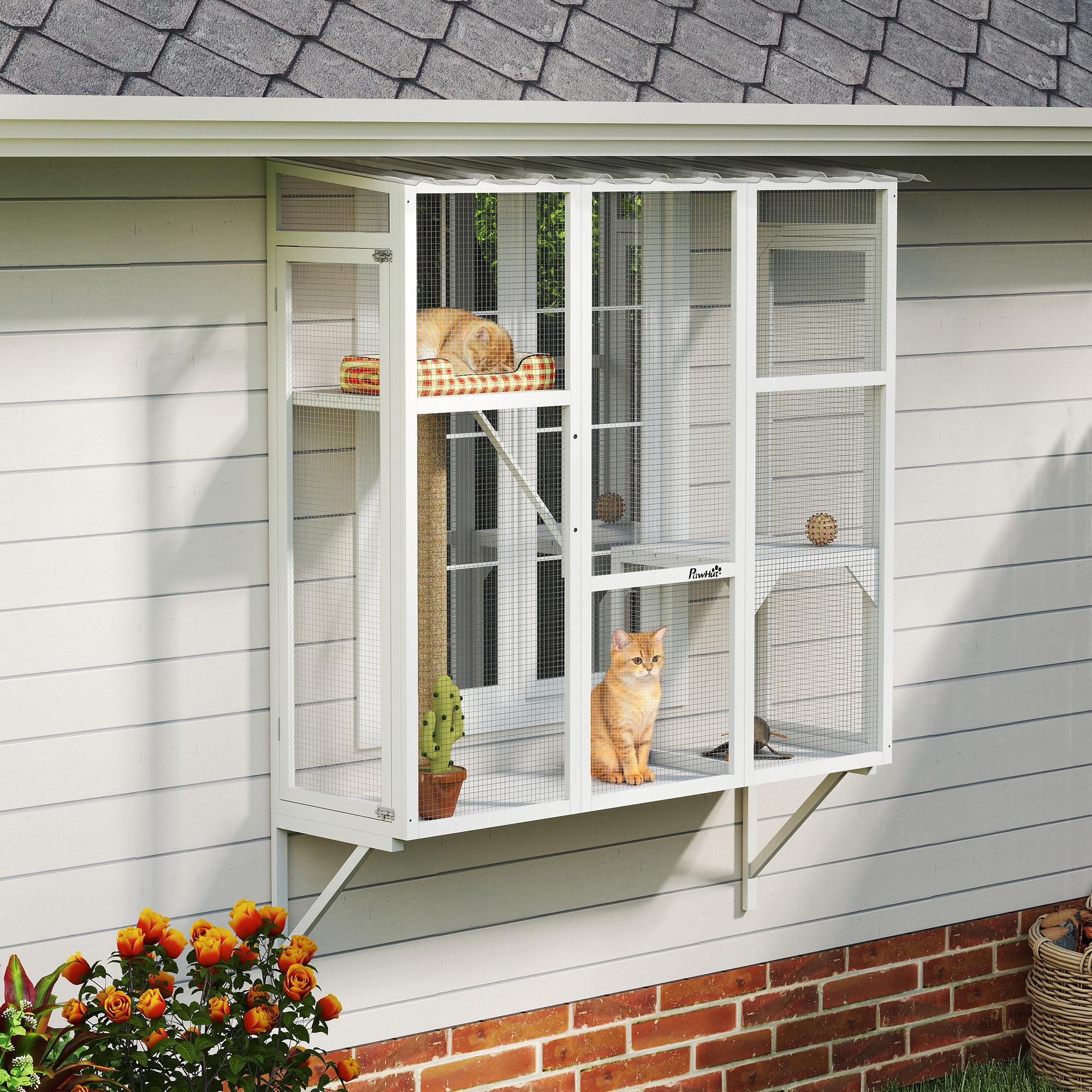 Tucker Murphy Pet™ Catio Outdoor, Cat Window Box Enclosure for 2-3 ...