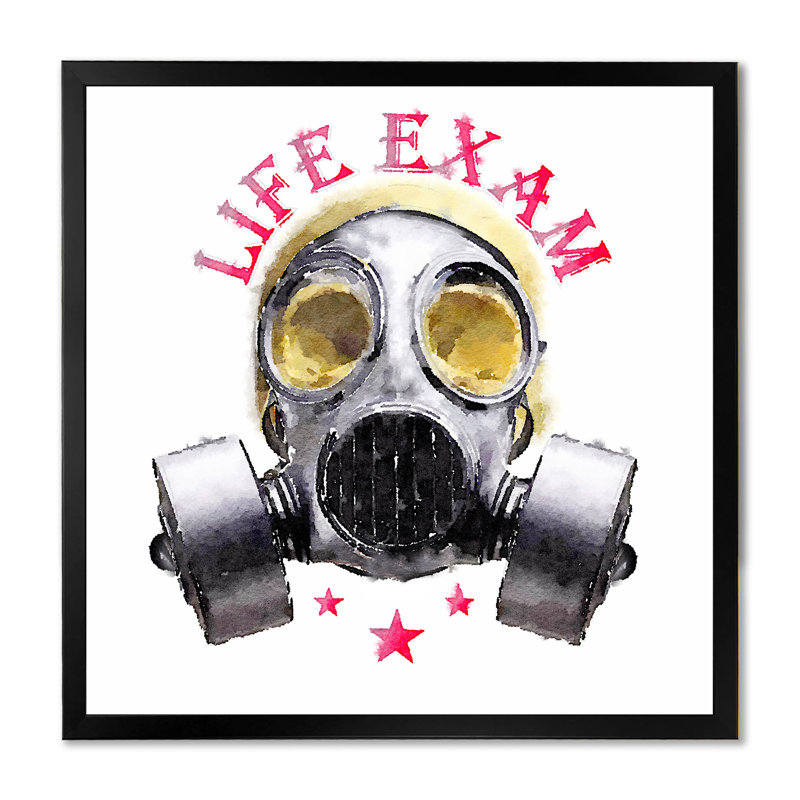 Coon Life Exman Skull - Peinture, Cadre photo noir, H 16 po x l 16 po
