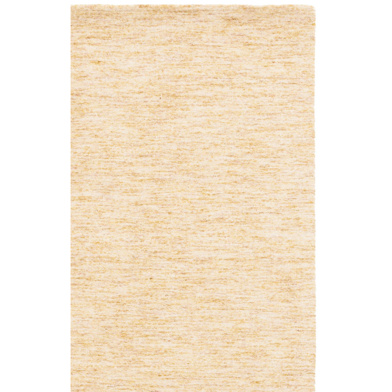 Himalaya Handloomed Wool Cotton Rug in Gold, Runner 2'3" x 8'
