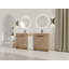 Meuble-lavabo autoportant de 72 po avec lavabo en céramique et armoires de rangement, porte à fermeture en douceur, armoire combinée 02430IMO * 2 + 0312, ensemble KD