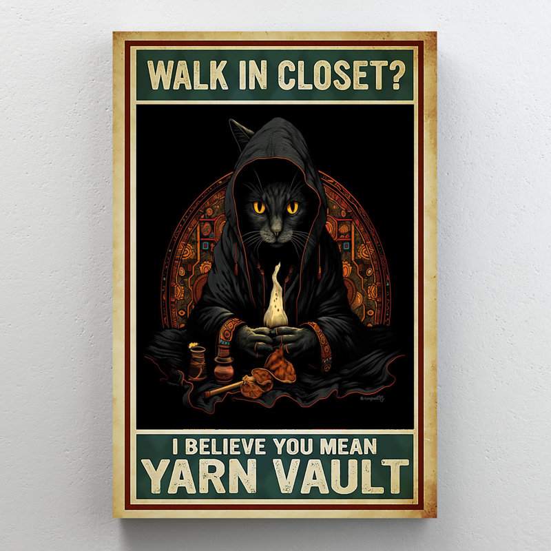 «I Believe You Moyenne Yarn Vault» - 1 pièce rectangulaire, H 36 po x l 24 po x P 1,25 po