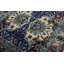 Wool Oriental Area Rug in Rust/Navy/Beige