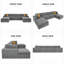 Canapé modulaire surdimensionné en U à 6 places Boneless