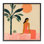 Scène tropicale et femme, estampe numérique encadrée par Lazar Studio