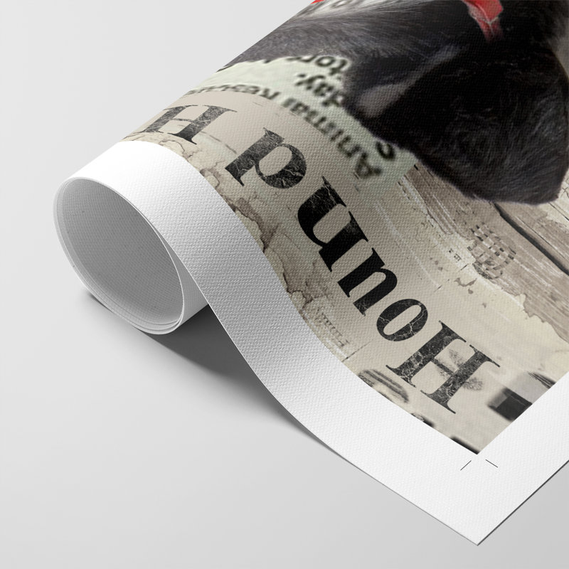 Hound Headline - Impression sur toile seulement - NON-CADRE, H 18 po x l 12 po