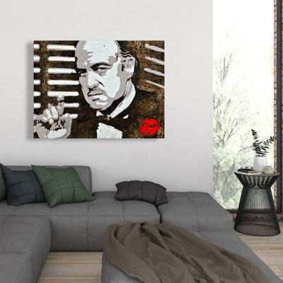 Black and White The Godfather Vintage Bedroom Canvas | Home Decor