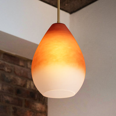 Luminaire suspendu en verre à gradation moderne 1 lumière 9 "à gradation