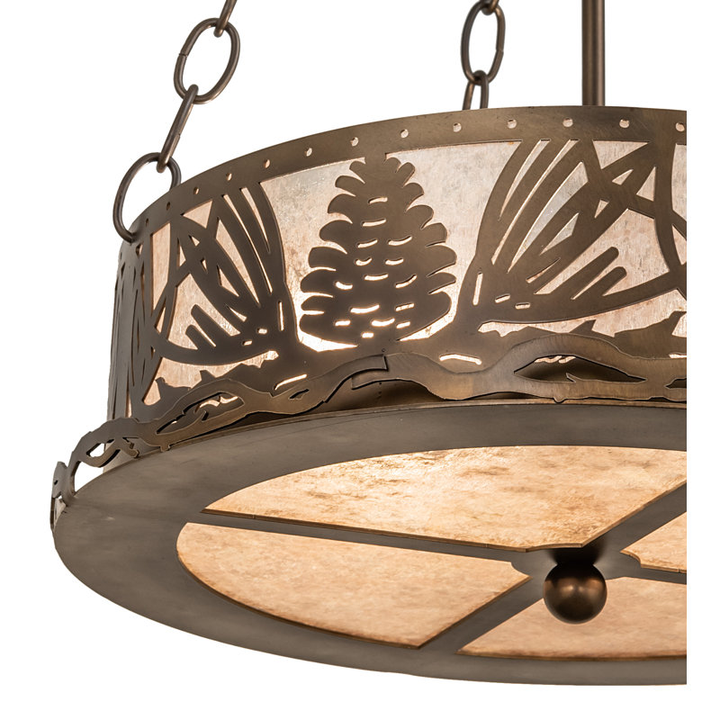 Lustree tambour 2 lumières Mountain Pine