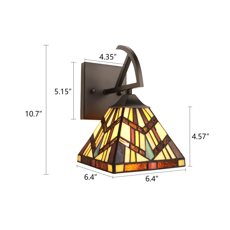VINCENT Tiffany-Style 1-Light Koushik Wall Sconce 6" Shade