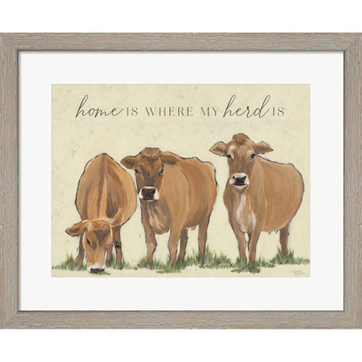 Home is Where my Herd Is by Michele Norman - Picture Frame Graphic Art -  Millwood Pines, A18FACE5EF5144999B2238548D67E935