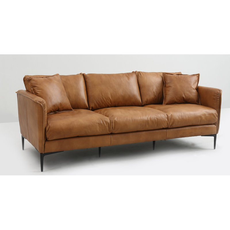 Olivieri 85'' Leather Sofa