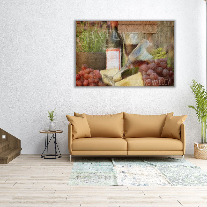 Après-midi rouge - reproduction d'art sur toile, H 32 po x l 48 po