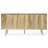 Jager 60"W Solid Mango Wood Mid-Century Contemporary 3-Door Sideboard Buffet with Geometric Brass Inlay