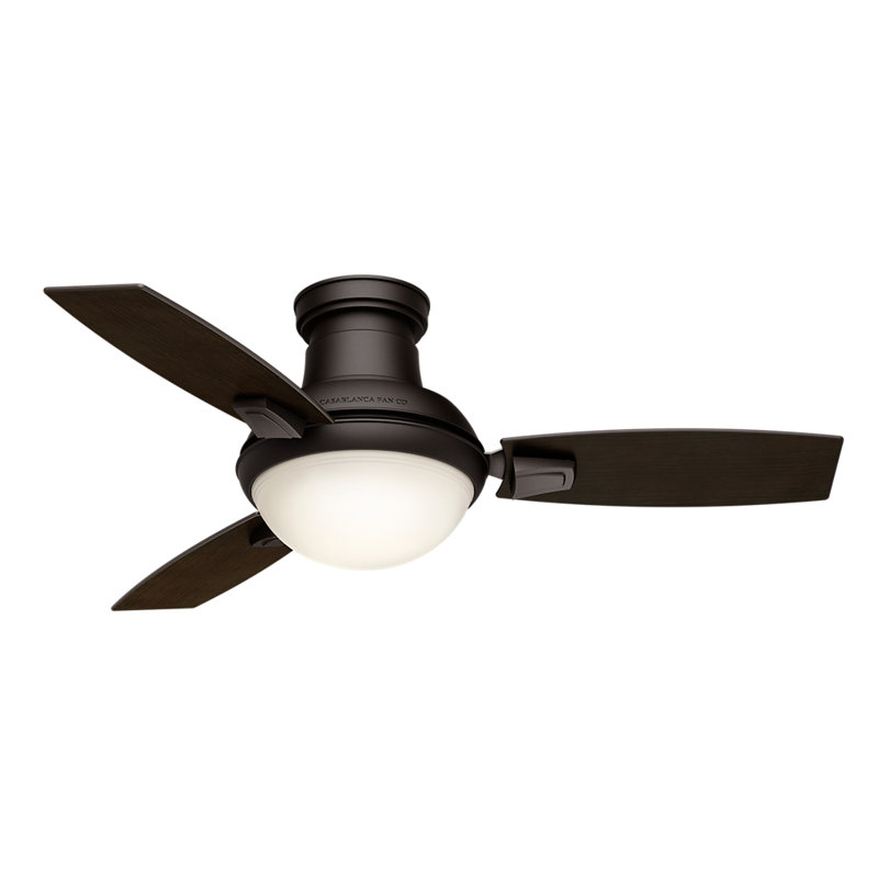 44" Verse 3 - Blade Outdoor Standard Ceiling Fan with Remote Control and Light Kit Included, Maiden Bronze
